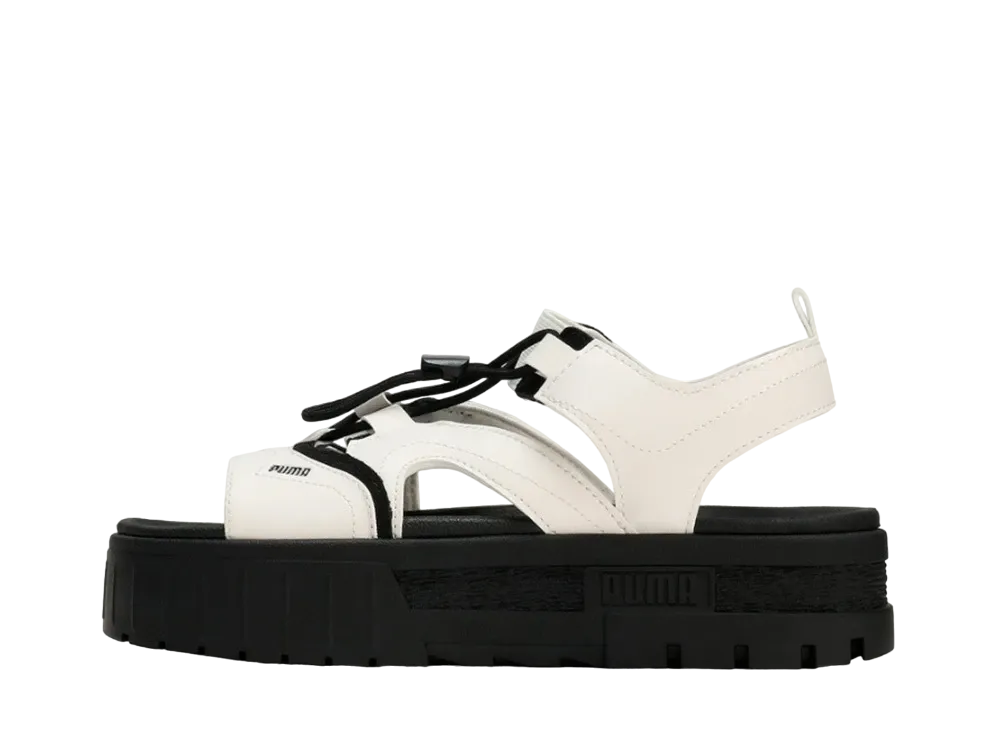 Puma Women's Mayze Race SP Sandal "Warm White/Puma Black"