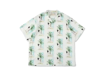 WIND AND SEA x BY ME STAND Aloha Shirt "White"