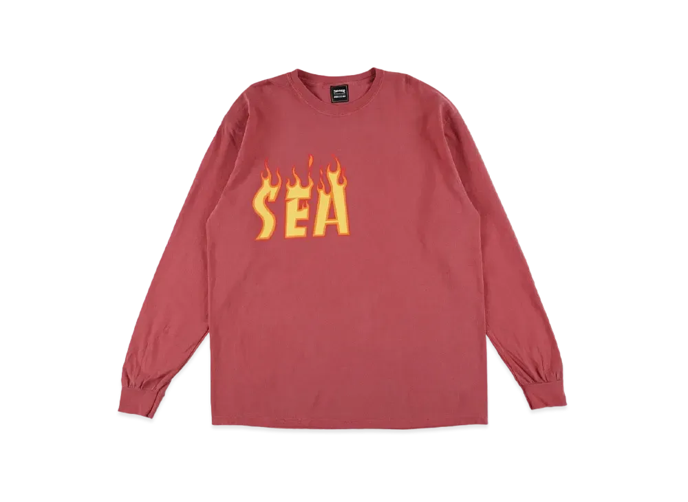 WIND AND SEA x THRASHER L/S Tee 2 "Crimson"