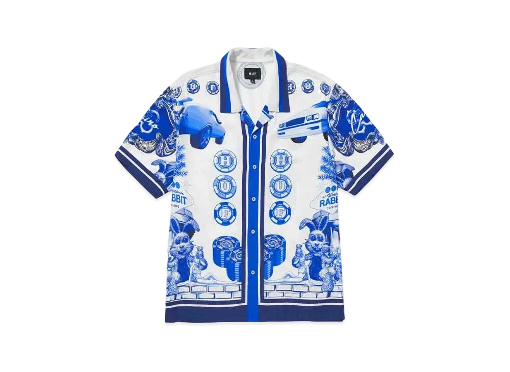 HUF x FREDDIE GIBBS Full House Rayon Shirt "White"