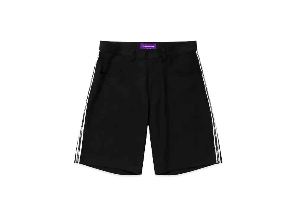 Black Eye Patch Jeans Logo Reflector Patch Shorts "Black"