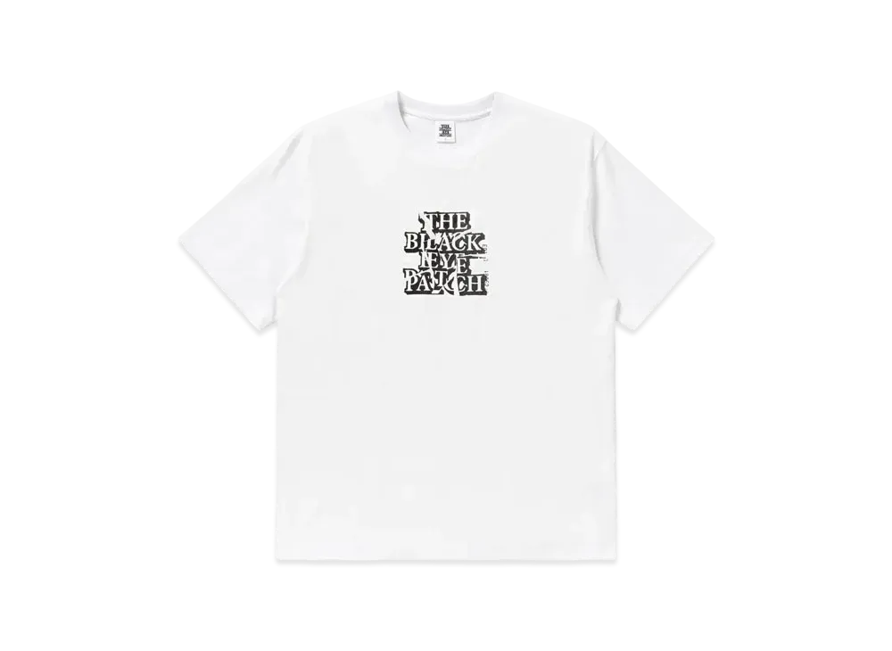 Black Eye Patch Torn OG Label Tee "White"