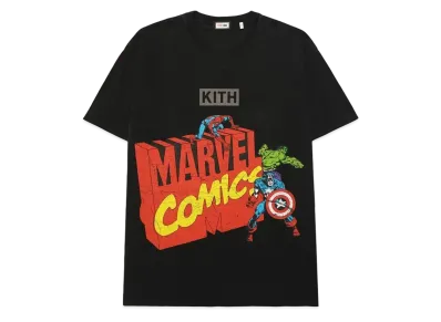 Marvel x Kith Spider-Man Avengers Vintage Tee "Black"