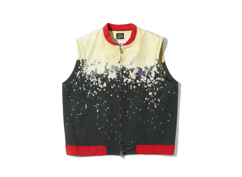 Needles x NOMA t.d. W.S.S. Vest - Hand Dyed "Yellow/Red"