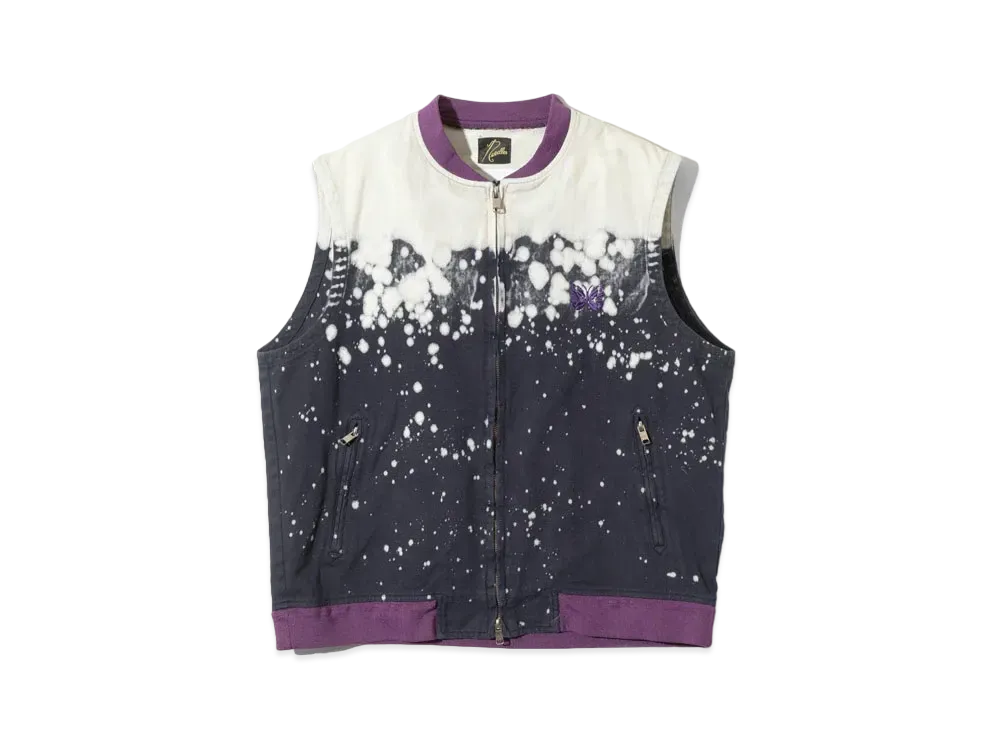 Needles x NOMA t.d. W.S.S. Vest - Hand Dyed "White/Purple"
