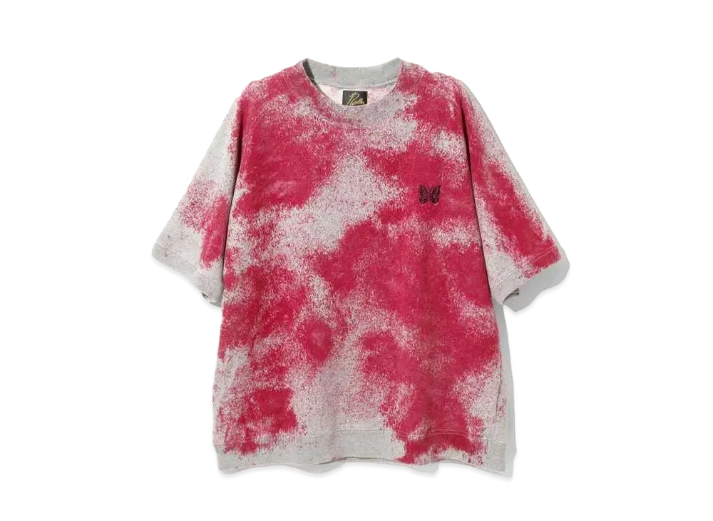 Needles x NOMA t.d. S/S Mock Neck Tee - Splash Paint "Gray"
