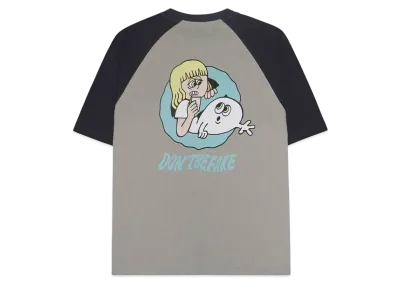 9090 Ghost Raglan Tee "Light Gray / Navy"