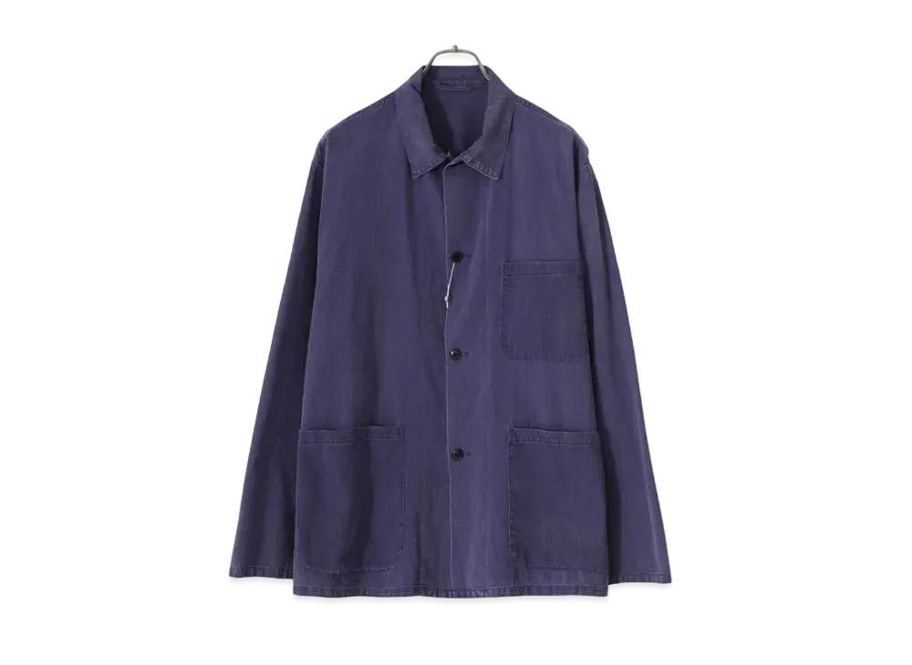 COMOLI Cotton Drill Work Jacket "Faded Blue"