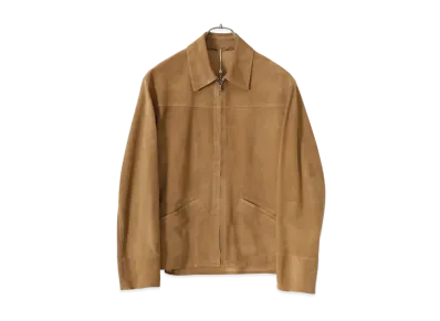 COMOLI Sheepsuede Zip Short Jacket "Beige"