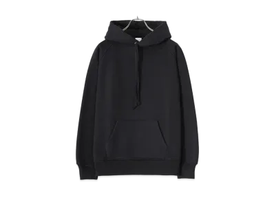 COMOLI Cotton Hanging Fleece Parka "Fade Black"