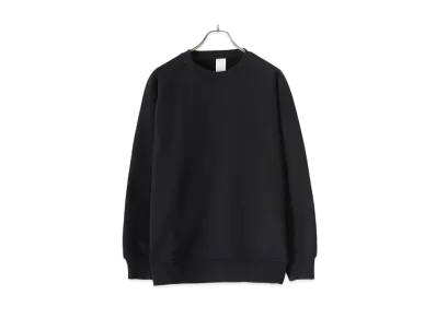 COMOLI Cotton Hanging Fleece Crew Neck "Fade Black"
