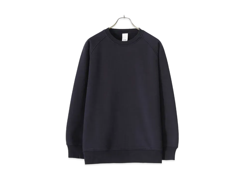 COMOLI Cotton Hanging Fleece Crew Neck "Navy"