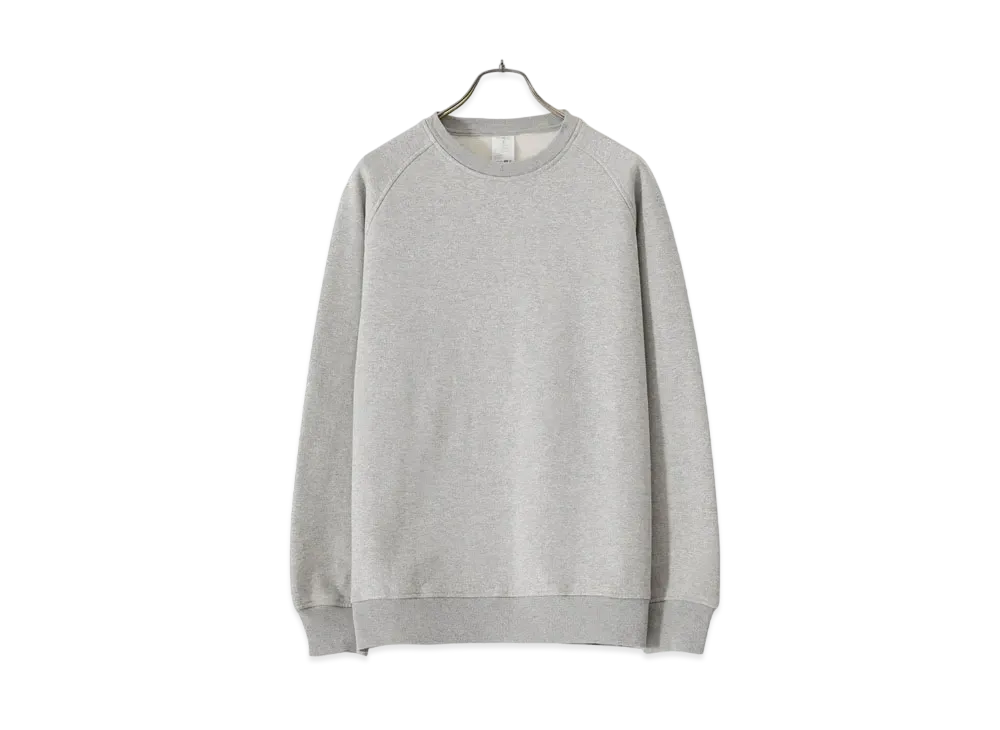 COMOLI Cotton Hanging Fleece Crew Neck "Heather Gray"