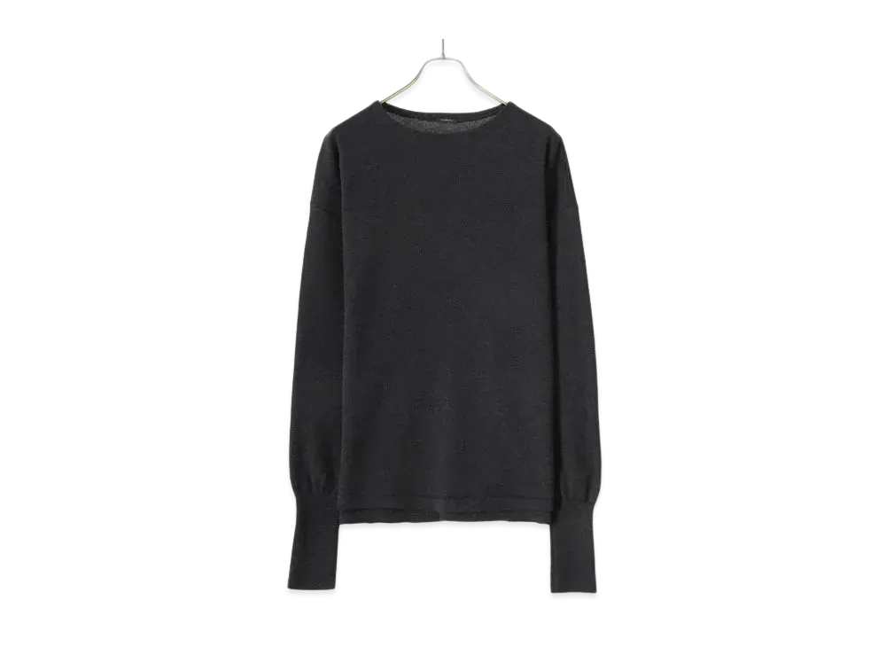 COMOLI Wool Japanese Paper COMOLI Knit "Charcoal"