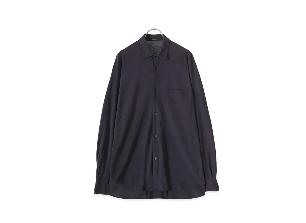 コモリ コットンジャージ コモリシャツ "ネイビー"