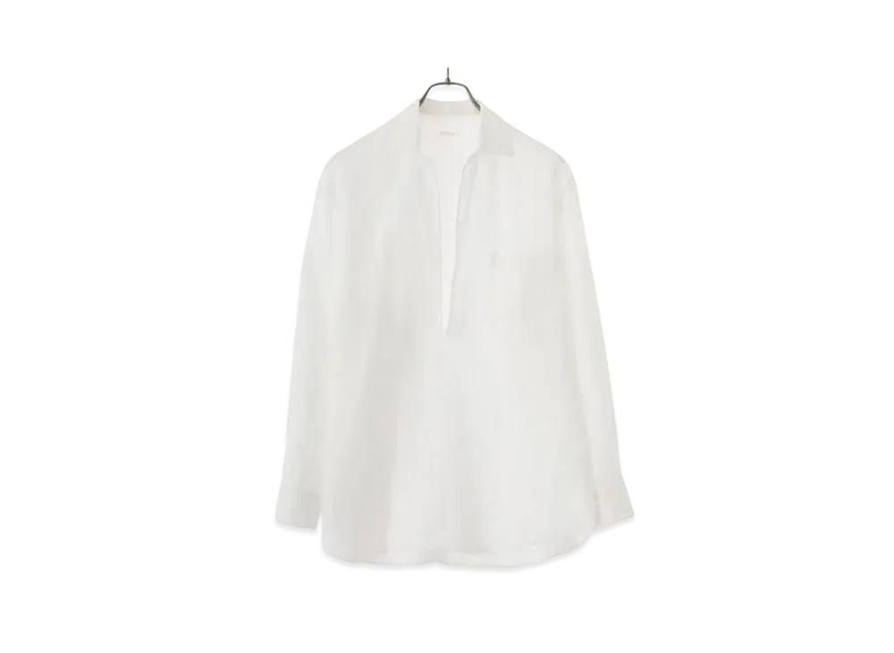 COMOLI Canapa Pullover Shirt "White"