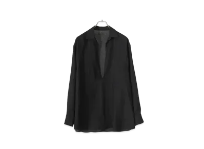 COMOLI Canapa Pullover Shirt "Black"