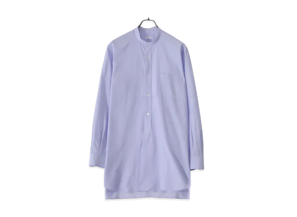 COMOLI Band Collar Shirt "Saxe"