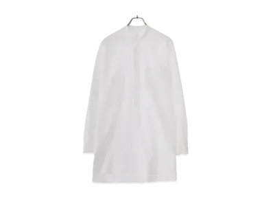 COMOLI Band Collar Shirt "White"