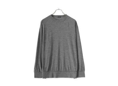 COMOLI Summer Wool Long Sleeve Crew "Gray"