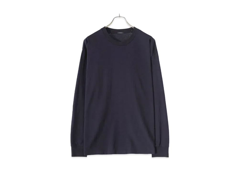 COMOLI Kubotenjiku Long Sleeve T-shirt "Navy"