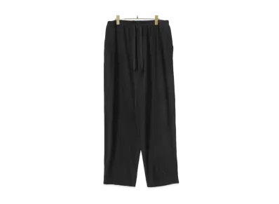 COMOLI Silk Nep Drawstring Pants "Black"