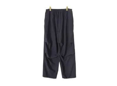 COMOLI Wool Knee Tuck Pants "Navy"