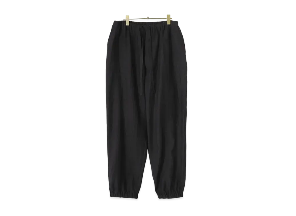 COMOLI Canapa Drawstring Pants "Black"