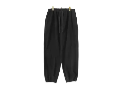 COMOLI Silk Pile Drawstring Pants "Black"