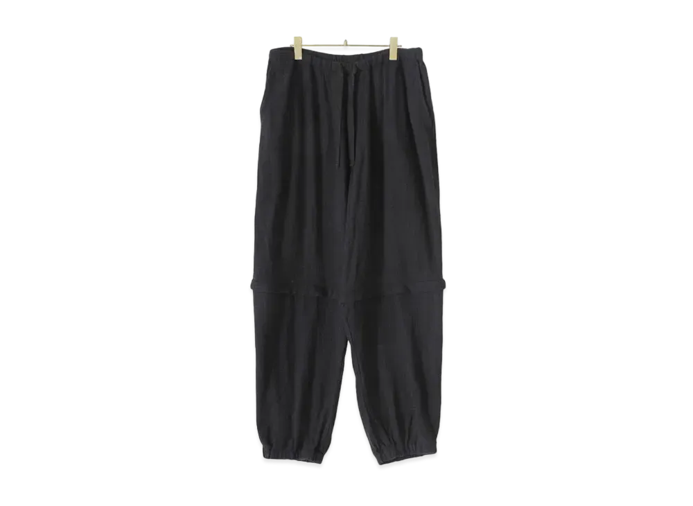 COMOLI Silk Nep Viera Convertible Pants "Black"