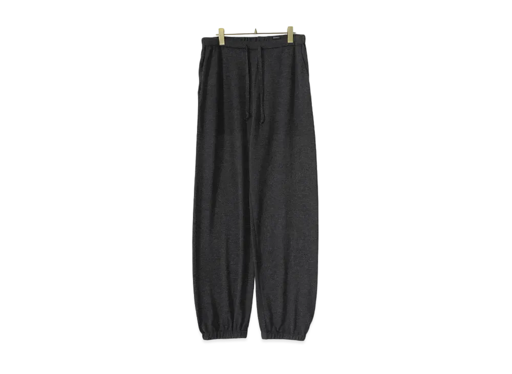 COMOLI Cashmere Silk Knit Pants "Charcoal"