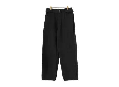COMOLI Denim Belted Pants "Black"