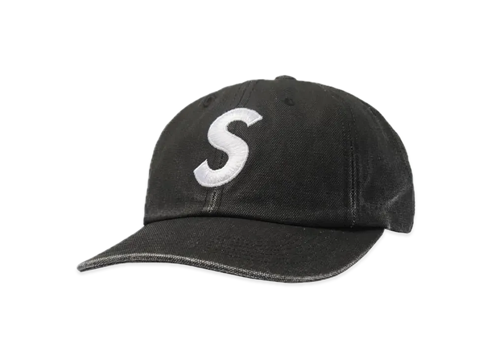 Supreme Pigment Canvas S Logo 6-Panel "Black"
