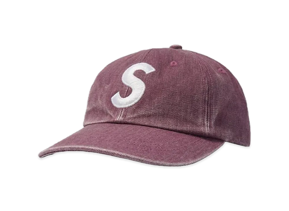 Supreme Pigment Canvas S Logo 6-Panel "Plum"