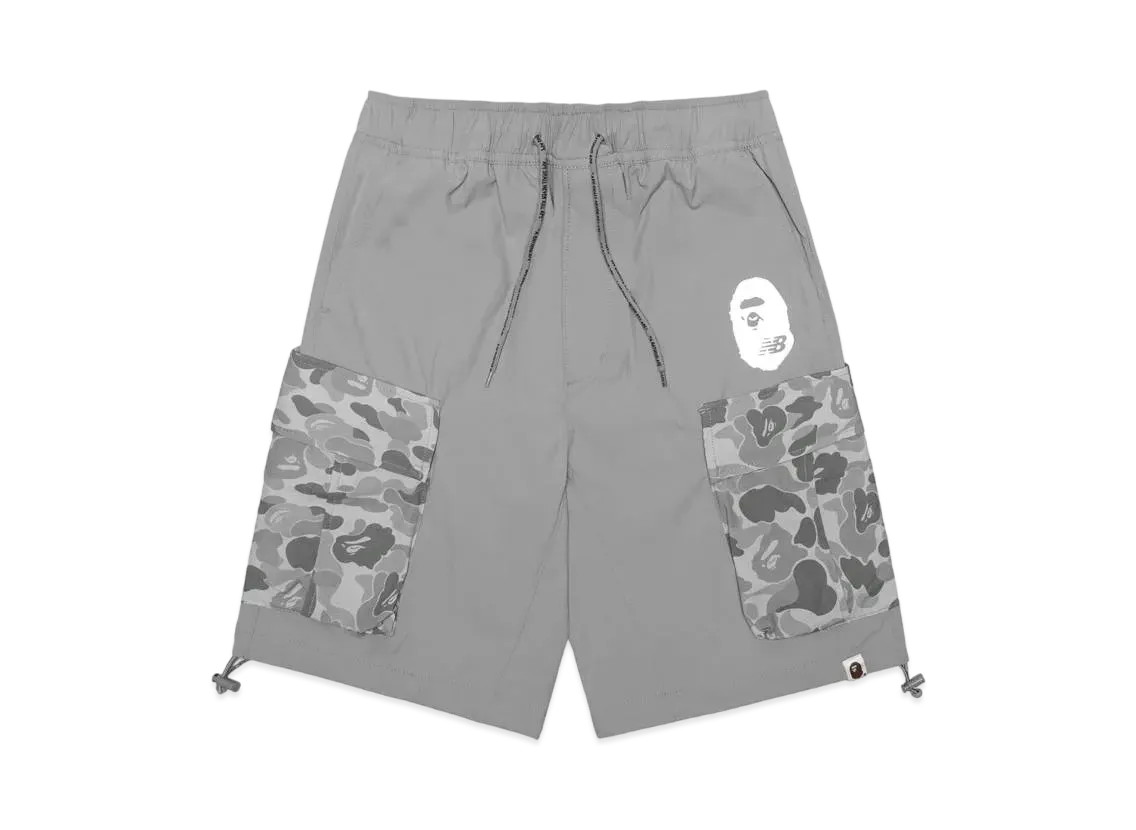 A BATHING APE NEW BALANCE SHORTS "Grey"