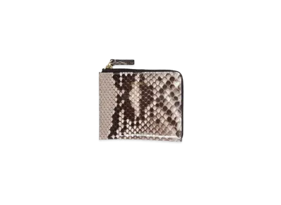 WACKO MARIA Speak Easy / Crocodile Enbossed Round Zip Wallet "White"