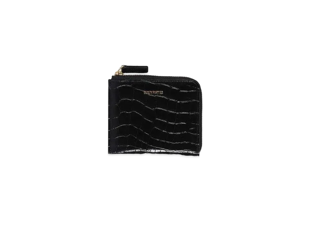 WACKO MARIA Speak Easy / Crocodile Enbossed Round Zip Wallet "Black"
