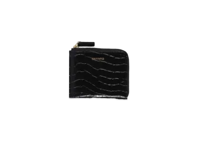 WACKO MARIA Speak Easy / Crocodile Enbossed Round Zip Wallet "Black"