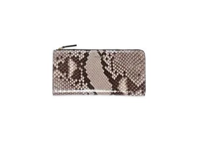 WACKO MARIA Speak Easy / Crocodile Enbossed Round Zip Long Wallet "White"