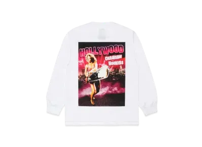 WACKO MARIA Hollywood Chainsaw Hookers / Long Sleeve T-Shirt "White"