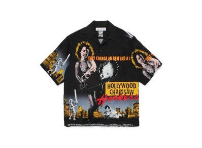 WACKO MARIA Hollywood Chainsaw Hookers / Hawaiian Shirt #2 "Black"