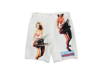 WACKO MARIA Hollywood Chainsaw Hookers / Hawaiian Shorts "White"