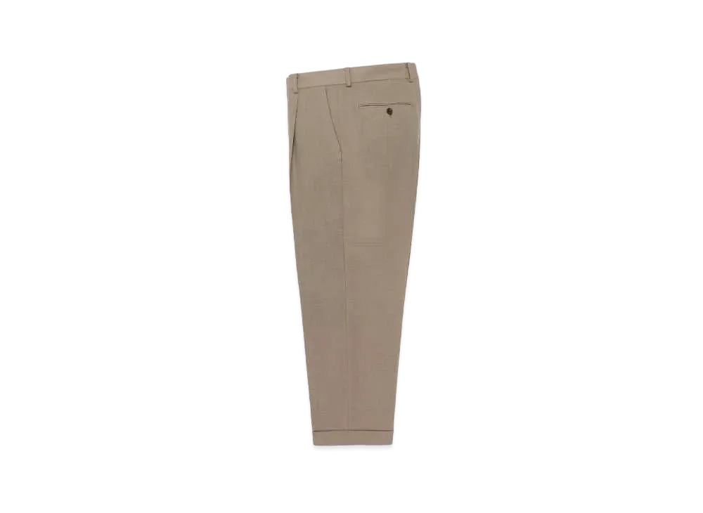 WACKO MARIA Dormeuil / Pleated Trousers (Type-2) "Light Beige"