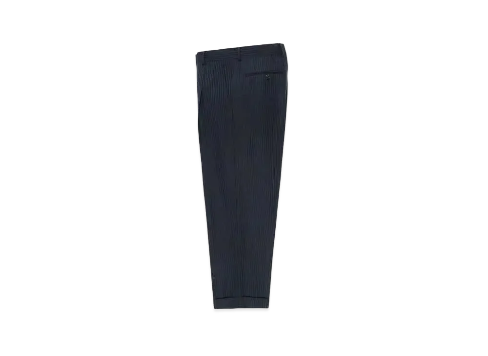 WACKO MARIA Dormeuil / Striped Pleated Trousers (Type-2) "Blue"