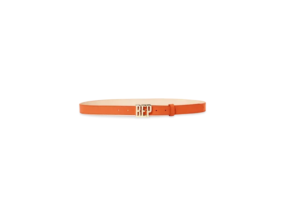 Black Eye Patch Letters Belt Mini "Gold/Orange"