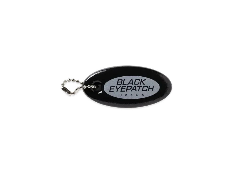 Black Eye Patch Jeans Logo Floating Keychain "Black"