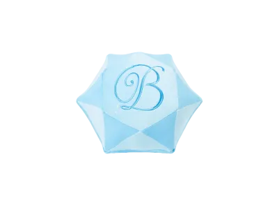 Black Eye Patch B Emblem Vvs Diamond Shaped Cushion "Light Blue"