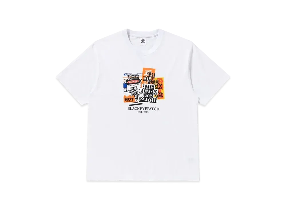 Black Eye Patch Label Pack Tee "White"
