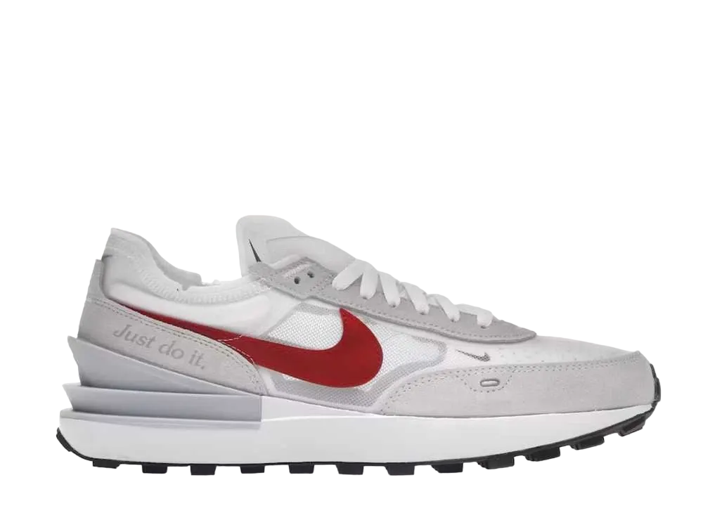 ナイキ ワッフル ワン "ホワイト ノーブル グリーン メタリック シルバー ユニバーシティ レッド"