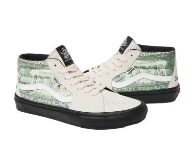Supreme × Vans Dollar Skate Grosso Mid "White"